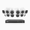 Annke H800 - 4K 16 Channel PoE Security System with 2 Bullet & 10 Turret Cameras, Human & Vehicle Detection, Color & IR Night Vision, Built-in Mic, RTSP Supported