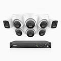 Annke H800 - 4K 16 Channel PoE Security System with 2 Bullet & 6 Turret Cameras, Human & Vehicle Detection, Color & IR Night Vision, Built-in Mic, RTSP Supported