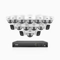 Annke H800 - 4K 16 Channel PoE Security System with 4 Bullet & 12 Dome (IK10) Cameras, Vandal-Resistant, Human & Vehicle Detection, Color & IR Night Vision, Built-in Mic, RTSP Supported