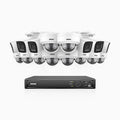 Annke H800 - 4K 16 Channel PoE Security System with 6 Bullet & 10 Dome (IK10) Cameras, Vandal-Resistant, Human & Vehicle Detection, Color & IR Night Vision, Built-in Mic, RTSP  Supported