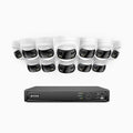 Annke FDH800 - 16 Channel PoE Security System with 12 X 8MP UHD Dual Lens Cameras, 180° Panoramic View, Smart Dual Light Night Vision, Two-Way Audio, Active Siren & Alarm, Human & Vehicle Detection, IP67