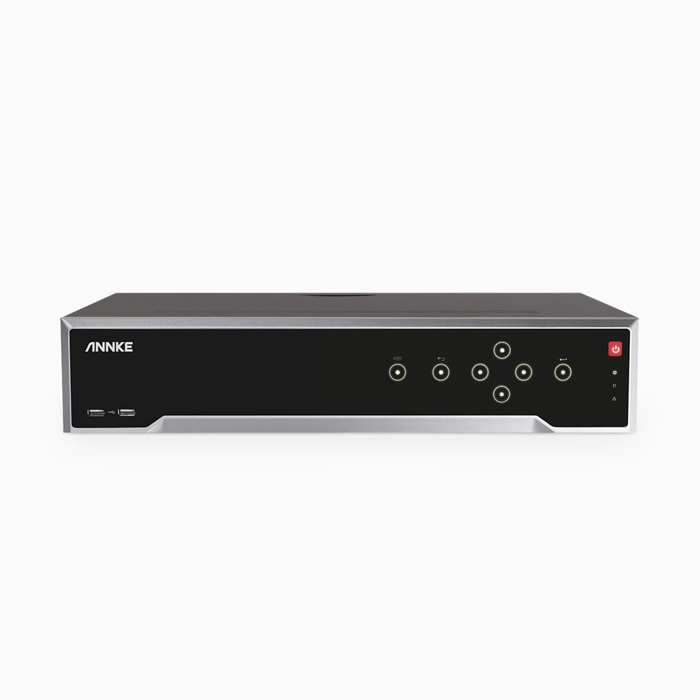 Annke 4K 32 Channel PoE NVR Recorder with 16 PoE Ports, 12MP Video Resolution, 4 Hard Drive Bays, H.265+, Motion Detection, Remote Access