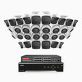 Annke H500 - 3K 32 Channel PoE Security System with 16 Bullet & 16 Turret Cameras, EXIR 2.0 Night Vision, Built-in Mic & SD Card Slot, Works with Alexa, 16-Port PoE Switch Included ,IP67 Waterproof, RTSP Supported
