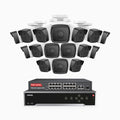 Annke H500 - 3K 32 Channel 16 Cameras PoE Security System, EXIR 2.0 Night Vision, Built-in Mic & SD Card Slot, Works with Alexa, 16-Port PoE Switch Included ,IP67 Waterproof, RTSP Supported