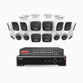 Annke H800 - 4K 32 Channel PoE Security System with 10 Bullet & 6 Turret Cameras, Human & Vehicle Detection, Color & IR Night Vision, Built-in Mic, RTSP Supported, 16-Port PoE Switch Included