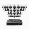 Annke H800 - 4K 32 Channel PoE Security System with 12 Bullet & 20 Turret Cameras, Human & Vehicle Detection, Color & IR Night Vision, Built-in Mic, RTSP Supported, 16-Port PoE Switch Included