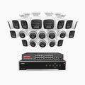 Annke H800 - 4K 32 Channel PoE Security System with 12 Bullet & 8 Turret Cameras, Human & Vehicle Detection, Color & IR Night Vision, Built-in Mic, RTSP Supported, 16-Port PoE Switch Included