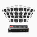 Annke H1200 - 4K 12MP 32 Channel PoE Security System with 16 Bullet & 16 Turret Cameras, Color & IR Night Vision, Human & Vehicle Detection, H.265+, Built-in Microphone, Max. 512 GB Local Storage, IP67