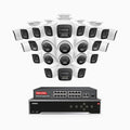 Annke H800 - 4K 32 Channel PoE Security System with 18 Bullet & 6 Turret Cameras, Human & Vehicle Detection, Color & IR Night Vision, Built-in Mic, RTSP Supported, 16-Port PoE Switch Included