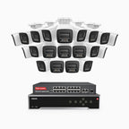 Annke H800 - 4K 32 Channel 20 Cameras PoE Security System, Human & Vehicle Detection, Color & IR Night Vision, Built-in Mic, RTSP Supported, 16-Port PoE Switch Included