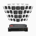 Annke H800 - 4K 32 Channel PoE Security System with 24 Bullet & 8 Turret Cameras, Human & Vehicle Detection, Color & IR Night Vision, Built-in Mic, RTSP Supported, 16-Port PoE Switch Included