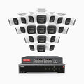 Annke H1200 - 4K 12MP 32 Channel 24 Cameras PoE Security System, Color & IR Night Vision, Human & Vehicle Detection, H.265+, Built-in Microphone, Max. 512 GB Local Storage, IP67