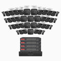 Annke H500 - 3K 64 Channel 40 Cameras PoE Security System, EXIR 2.0 Night Vision, Built-in Mic & SD Card Slot, Works with Alexa, 16-Port PoE Switch Included ,IP67 Waterproof, RTSP Supported