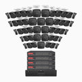 Annke H500 - 3K 64 Channel 48 Cameras PoE Security System, EXIR 2.0 Night Vision, Built-in Mic & SD Card Slot, Works with Alexa, 16-Port PoE Switch Included ,IP67 Waterproof, RTSP Supported