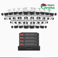 Annke NightChroma NDK800 – 4K 64 Channel Panoramic Dual Lens PoE Security System with 20 Bullet & 20 Turret Cameras, f/1.0 Super Aperture, Acme Color Night Vision, Active Siren and Strobe, Human & Vehicle Detection, Built-in Mic ,Two-Way Audio