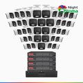 Annke NightChroma NCK800 – 4K 64 Channel 48 Cameras PoE Security System, f/1.0 Super Aperture, Color Night Vision, 2CH 4K Decoding Capability, Human & Vehicle Detection, Intelligent Behavior Analysis, Built-in Mic, 124° FoV, All-Metal Housing