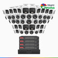 Annke NightChroma NCK800 – 4K 64 Channel PoE Security System with 24 Bullet & 24 Turret Cameras, f/1.0 Super Aperture, Color Night Vision, 2CH 4K Decoding Capability, Human & Vehicle Detection, Intelligent Behavior Analysis, Built-in Mic, 124° FoV