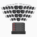 Annke H800X - 4K 64 Channel 40 Cameras PoE Security System, 1/1.8'' BSI Sensor, f/1.6 Aperture (0.003 Lux), Siren & Strobe Alarm,Two-Way Audio, Human & Vehicle Detection, Perimeter Protection, All-Metal Housing