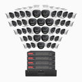 Annke H800X - 4K 64 Channel 48 Cameras PoE Security System, 1/1.8'' BSI Sensor, f/1.6 Aperture (0.003 Lux), Siren & Strobe Alarm,Two-Way Audio, Human & Vehicle Detection, Perimeter Protection, All-Metal Housing