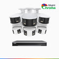 Annke NightChroma NDK800 – 4K 16 Channel Panoramic Dual Lens PoE Security System with 3 Bullet & 3 Turret Cameras, f/1.0 Super Aperture, Acme Color Night Vision, Active Siren and Strobe, Human & Vehicle Detection, Built-in Mic ,Two-Way Audio