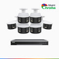 Annke NightChroma NDK800 – 4K 16 Channel 6 Panoramic Dual Lens Cameras PoE Security System, f/1.0 Super Aperture, Acme Color Night Vision, Active Siren and Strobe, Human & Vehicle Detection, 2CH 4K Decoding Capability, Built-in Mic ,Two-Way Audio