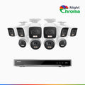 Annke NightChroma NCK800 – 4K 16 Channel PoE Security System with 6 Bullet & 4 Turret Cameras, f/1.0 Super Aperture, Color Night Vision, 2CH 4K Decoding Capability, Human & Vehicle Detection, Intelligent Behavior Analysis, Built-in Mic, 124° FoV