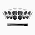 Annke H800X - 4K 16 Channel PoE Security System with 10 Bullet & 6 Turret Cameras, 1/1.8'' BSI Sensor, f/1.6 Aperture (0.003 Lux), Siren & Strobe Alarm, Two-Way Audio, Human & Vehicle Detection, Perimeter Protection, All-Metal Housing