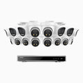 Annke H800X - 4K 16 Channel PoE Security System with 6 Bullet & 10 Turret Cameras, 1/1.8'' BSI Sensor, f/1.6 Aperture (0.003 Lux), Siren & Strobe Alarm,Two-Way Audio, Human & Vehicle Detection, Perimeter Protection, All-Metal Housing