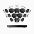 Annke H800X - 4K 16 Channel 16 Cameras PoE Security System, 1/1.8'' BSI Sensor, f/1.6 Aperture (0.003 Lux), Siren & Strobe Alarm,Two-Way Audio, Human & Vehicle Detection, Perimeter Protection, All-Metal Housing