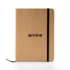 Annke Minimalist Kraft Paper Notebook with Elastic Band – Vintage Aesthetic Journal for Students, Writers, and Office Use – Hardcover Travel Diary, Meeting Notes Pad, 80 Sheets – A5 Size