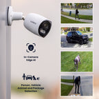 Lorex Halo Series H20 4K IP Wired Dual Lens Security Camera with Smart Security Lighting and Smart Motion Detection