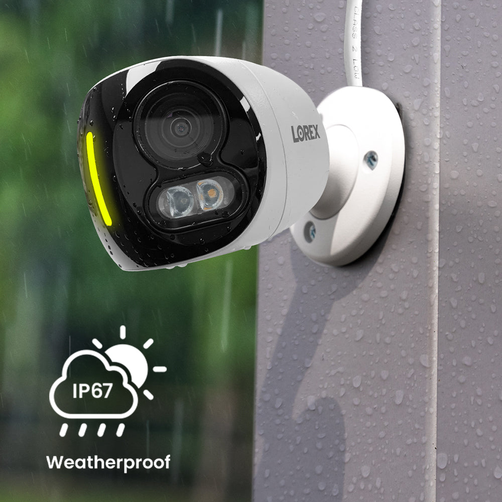 Lorex Halo Series H20 4K IP Wired Dual Lens Security Camera with Smart Security Lighting and Smart Motion Detection