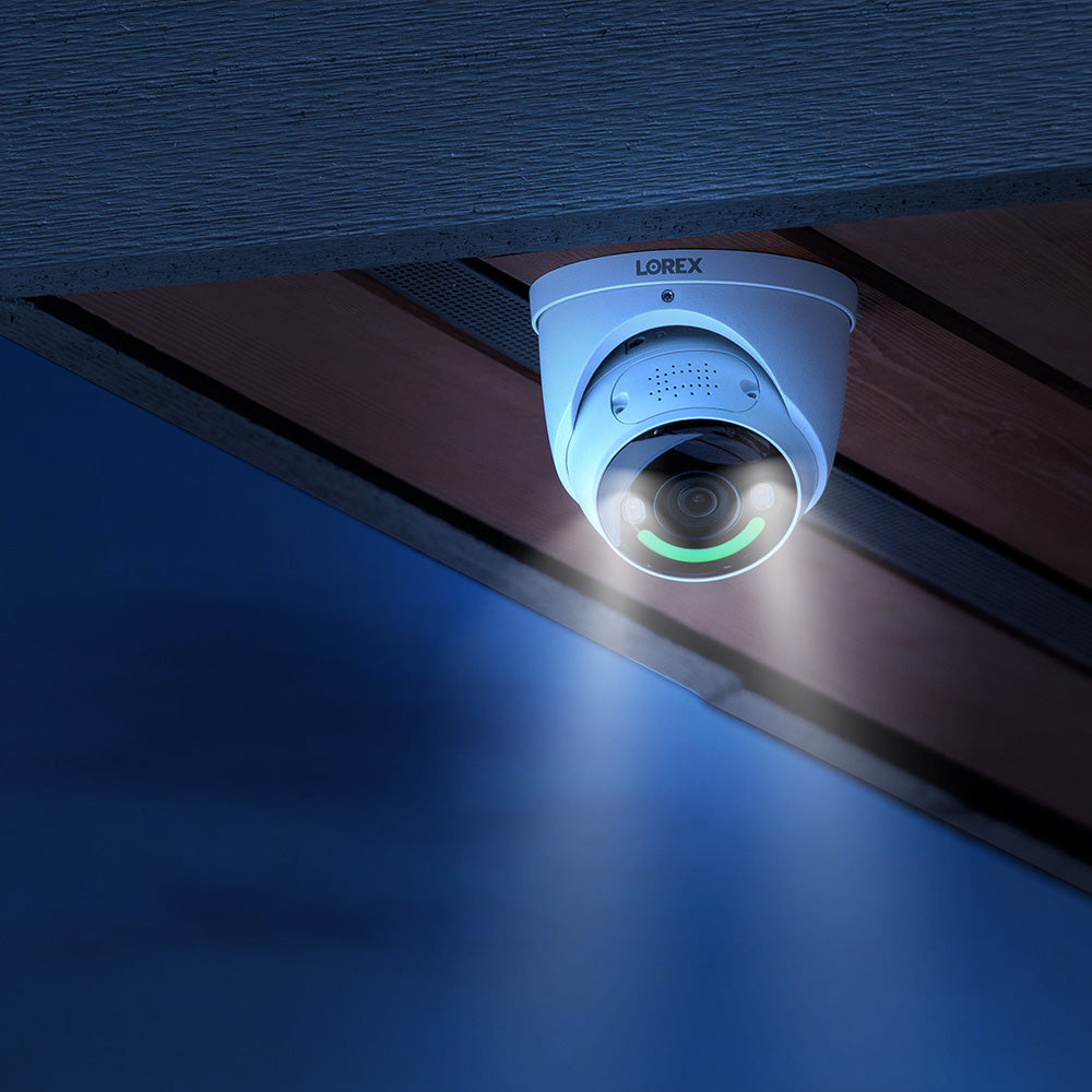 Lorex Halo Series H30 4K+ 12MP IP Wired Dome Security Camera with Smart Security Lighting