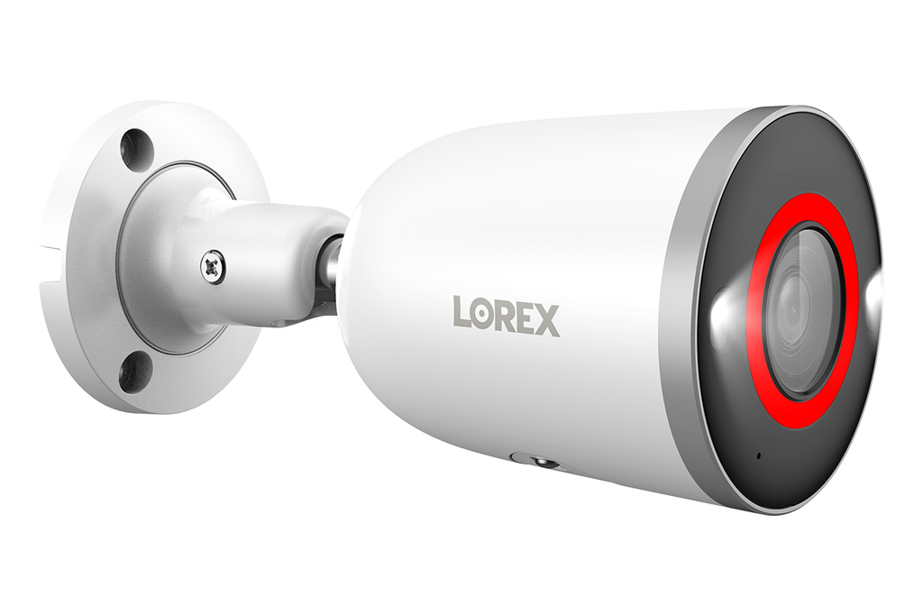 Lorex Halo Series H16 4K IP Wired Bullet Security Camera with Smart Security Lighting and Smart Motion Detection