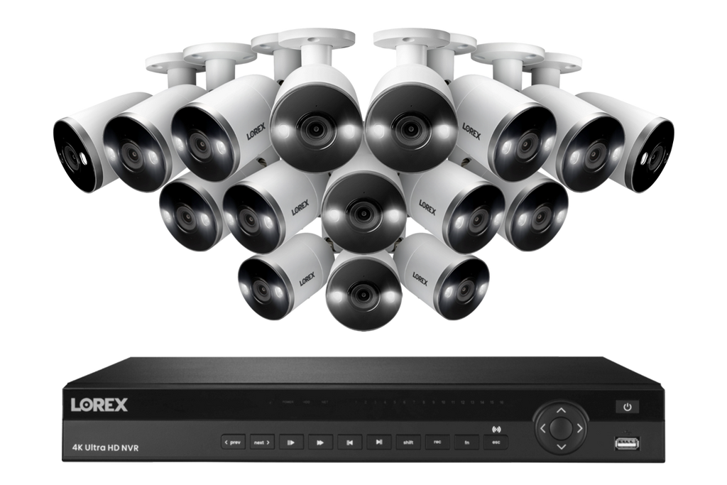 Lorex Elite Series NVR with H10 (H Series) IP Bullet Cameras - 4K 16-Channel 3TB Wired System