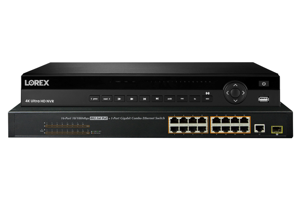 Lorex Elite Series NVR with IP Bullet Cameras - 4K 32-Channel 8TB Wired System