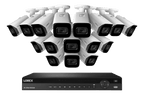 SET OF 8 - Lorex Elite Series NVR with N3 (Nocturnal Series) IP BULLET Cameras - 4K 16-Channel 4TB Wired System