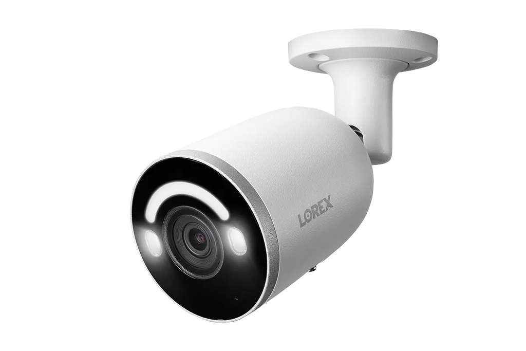 Lorex H Series H14 4K IP Wired Bullet Security Camera with Smart Security Lighting and Smart Motion Detection
