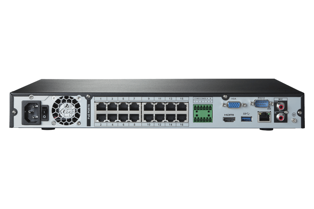 Lorex 4K (32 Camera Capable) 8TB Wired NVR System with 16 Nocturnal 3 Motorized Varifocal Lens Cameras and Two 4K 25x Pan-Tilt Zoom IP Cameras